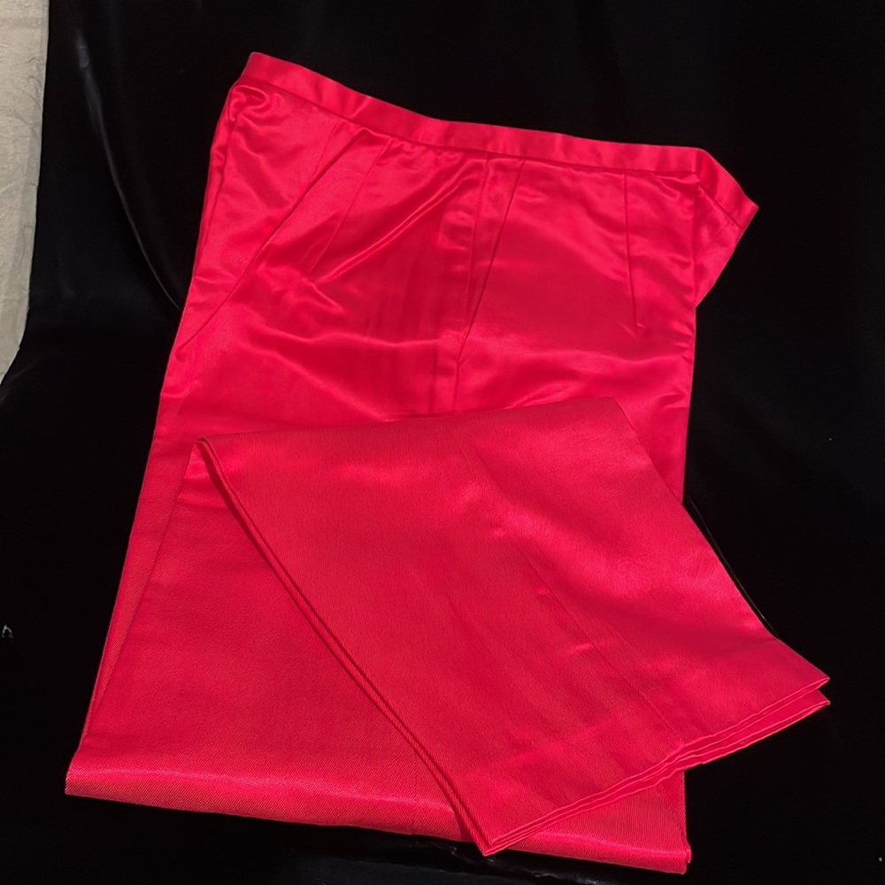 Talbots Silk Pants Raspberry Red Size 6 - Picture 3 of 10